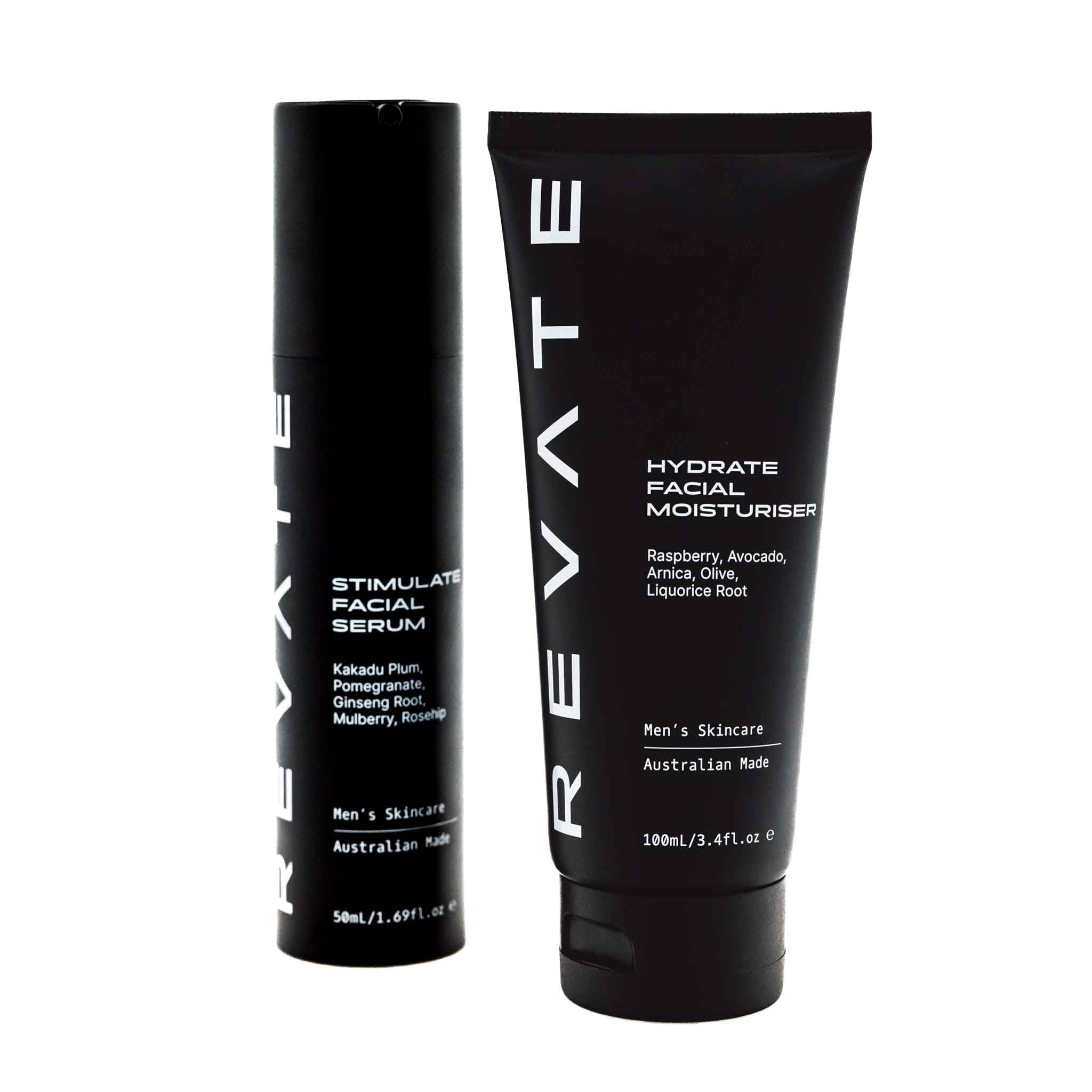 Revate skin Recharge Collection with serum and moisturiser